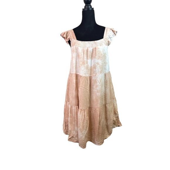 TALULAH Women’s Short Sleeve Pink and White Print Casual Summer Dress Size L - Picture 2 of 10